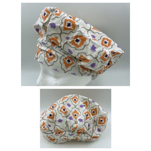 Scrub Medical Surgery Hat 4-piece Women Men Bouffant Cap Cotton One Size - Picture 4 of 5